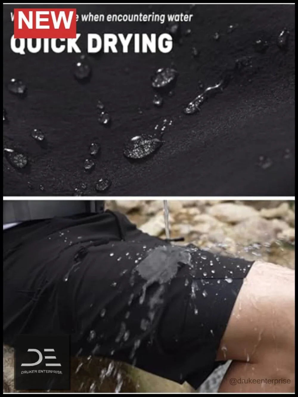 Men's Hiking Cargo Shorts Quick Dry Water Resistant Zip Pockets Stretch